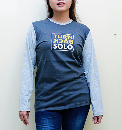 Kaos DIS-07-TurnBlackSolo Abu Sedang & Misty Muda Lengan Panjang